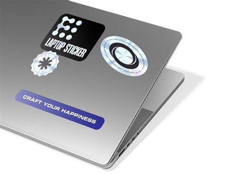 Laptop back view with sticker mockup 3d | Premium PSD