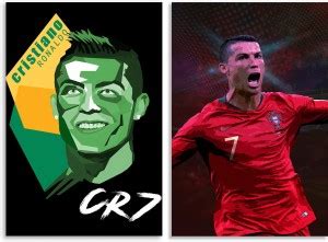 Cristiano Ronaldo CR7 Oil Painting Poster For Football Lover ...