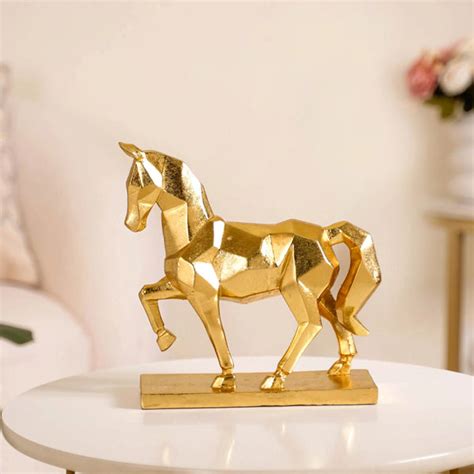 Golden Trotting Horse Decor Online - Premium Decor Object | Nestasia