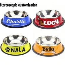 Personalized Anti Slip Stainless Steel Pet Bowl With Custom Name ...