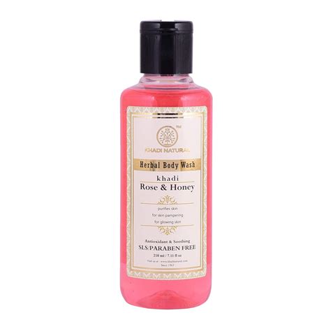 Buy KHADI NATURAL Rose and Honey Herbal Body Wash, SLS and Paraben Free ...
