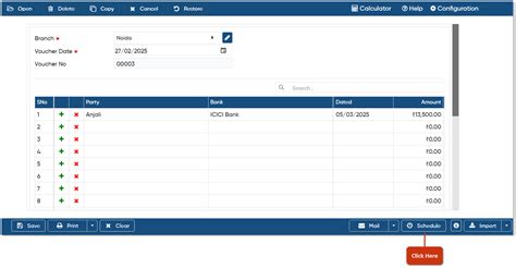 Post Dated Cheque Receipt