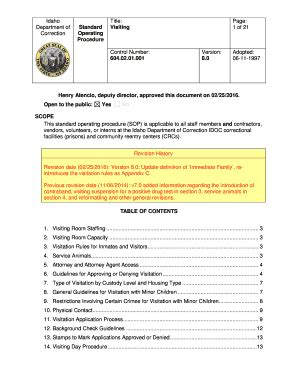 Fillable Online idoc idaho SOP Template Fax Email Print - pdfFiller