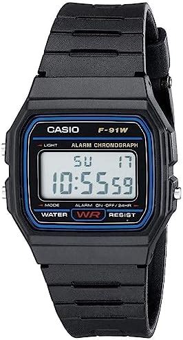Buy Casio F91W-1 Classic Water Resistant Black Digital Wrist Watch ...