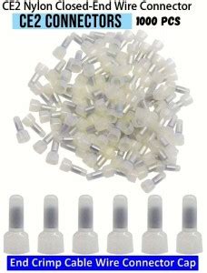 BALRAMA 1000 pc CE2 Wire End Cap Closed End Crimp Terminals Connectors ...
