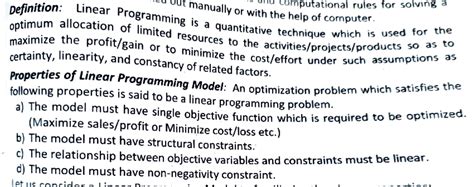 Linear ptogramming problem notes - Out manually or with the help of ...