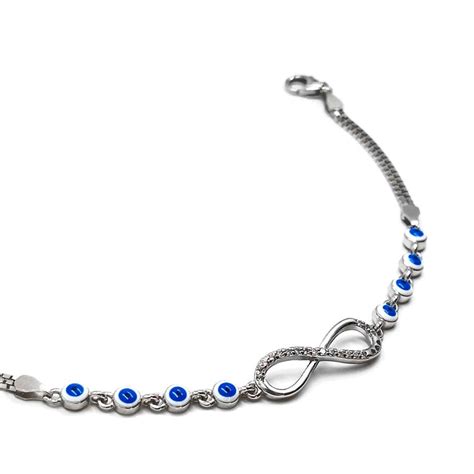 Infinity Evil Eye Bracelet – Saatvik Silver