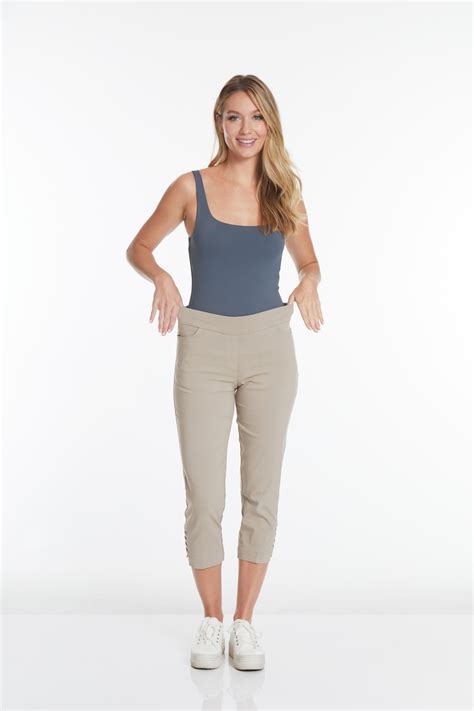 Petite Cropped Pants - Stone – Slimsation By Multiples