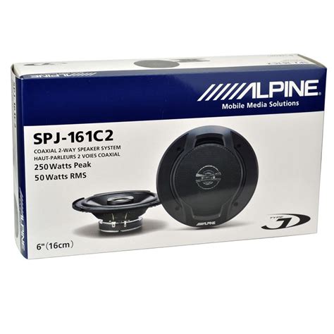 Alpine Wired SPJ-161C2 2WAY Speaker with 250WATTS Peak 50WATTS RMS ...