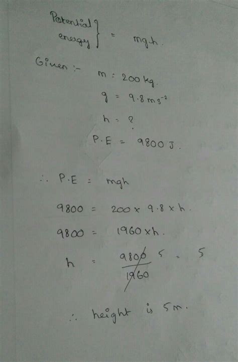 a bag of wheat weighs 200 kg. To what height should it be raised so ...