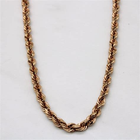 14k Rose Gold Rope Chain | 24" | – 100 Ways