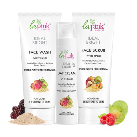 Shop Ideal Bright Face Collection - Glass Skin with White Haldi | La Pink