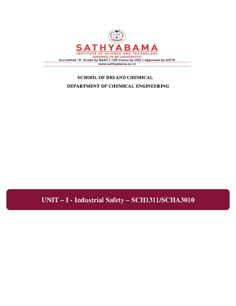 Industrial safety - 1 INTRODUCTION Safety is very important aspect for ...