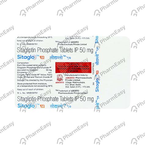 Sitaglo 50 MG Tablet (15): Uses, Side Effects, Price & Dosage | PharmEasy