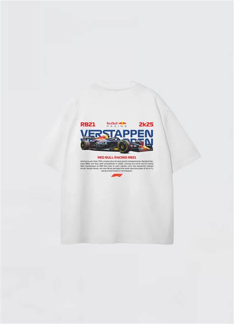 Red Bull Racing RB21 Oversized T-shirt White – Strells