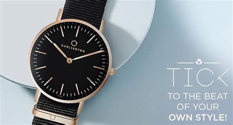 Carlington Iconic Analog Womens Watch 33mm case Diameter with Nylon ...