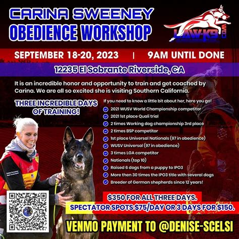 Carina Sweeney Obedience Workshop , El Sobrante, Riverside County ...