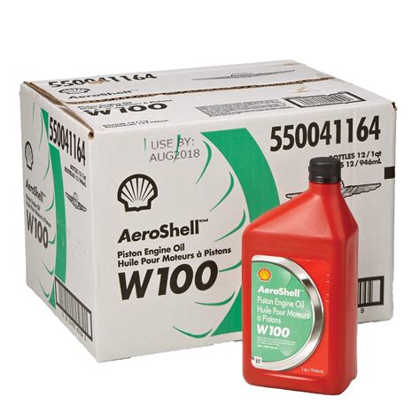 AeroShell Oil W100 SAE Grade 50 Ashless Dispersant Aircraft Oil - 12 ...