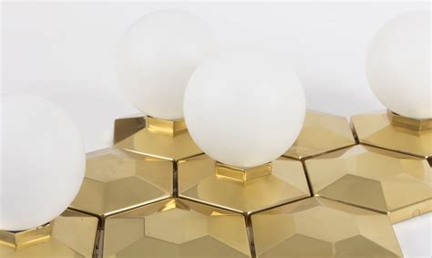 Modular Brass and Glass Flush Mounts, circa 1970 – DERIVE