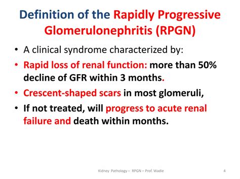 Rapidly Progressive Glomerulonephritis - renal pathology- prof wadie | PPTX