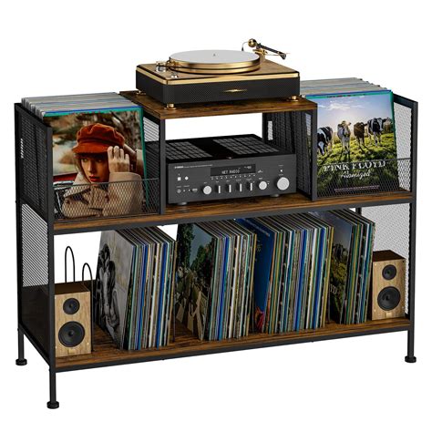 Vintage Vinyl Record Storage Stand Large Capacity For 350 Albums ...