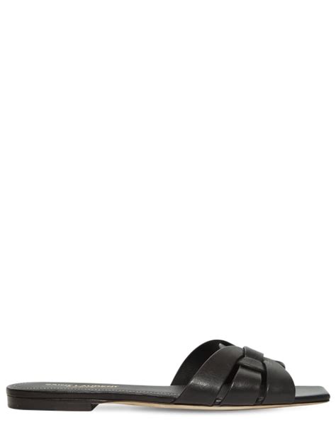 10mm mules tribute leather sandals - Saint Laurent - Women | Luisaviaroma