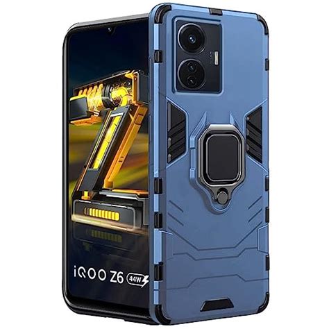 TheGiftKart Tough Armor Bumper Back Cover Case For Iqoo Z6 44W/Vivo T1 ...