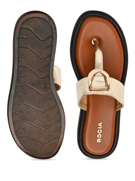 Shop Rocia By Regal Gold Women Casual Buckled Flats Online