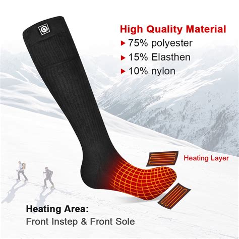 SNOW DEER Heated Socks for Men Women, Rechargeable Electric Socks for Cold Feet - Walmart.com