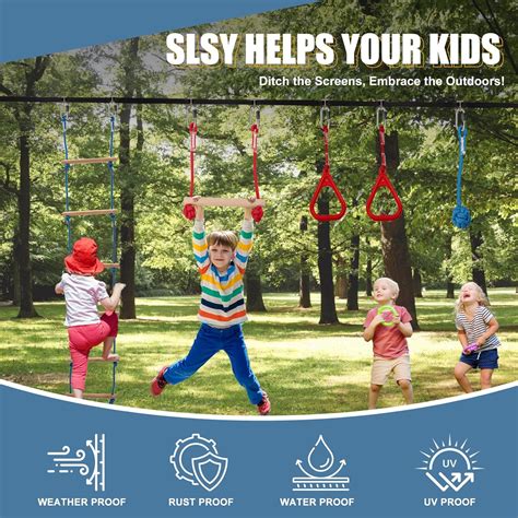 Slsy 60FT Ninja Warrior Obstacle Course with 10 India | Ubuy