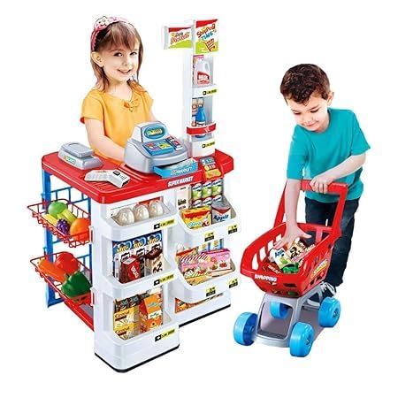 Buy SUMAGO TRADING Plastic Cash Supermarket Playset with Working ...