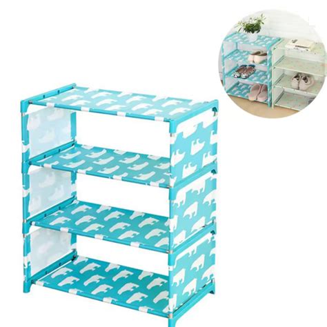 4 Layer Shoe Rack Organizer – Lightweight Storage Stand with Oxford Cl ...