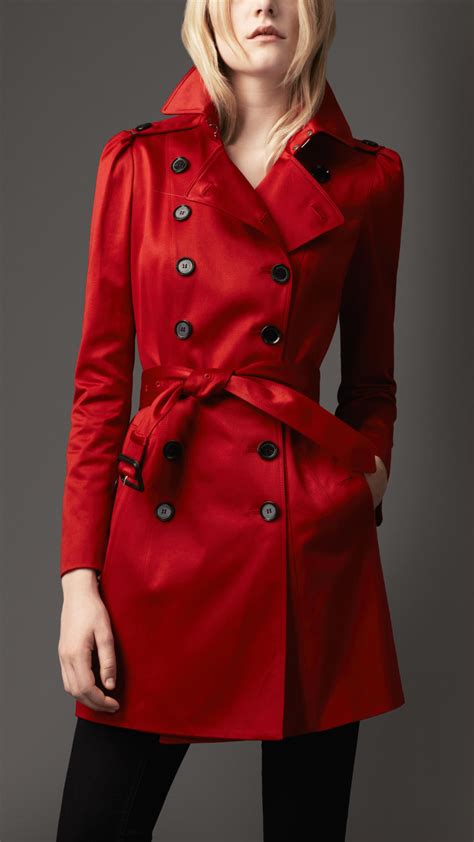 Womens Red Trench Coat at Rodger Morales blog