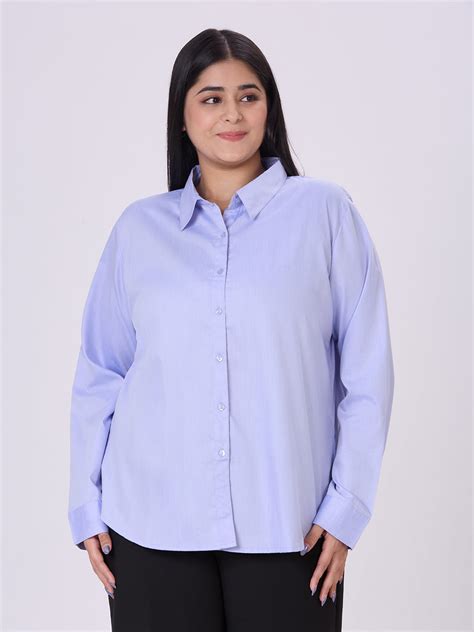 Style Quotient Women Chambray Blue Formal Shirt – foreverformals.in