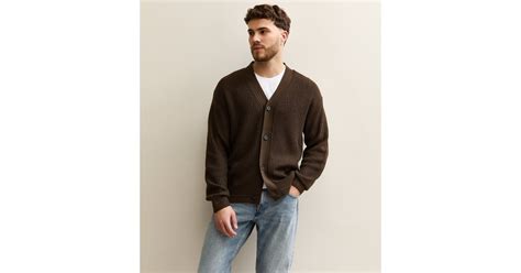 Jack & Jones Dark Brown Regular V-Neck Cardigan | New Look