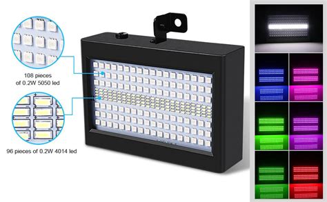 Luce Stroboscopica Party 204 LED - Disco Ball Con Telecomando E Attivazione Suono
