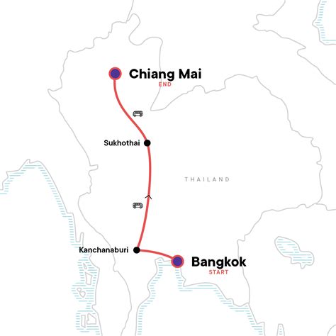 Map Of Bangkok Chiang Mai And Phuket