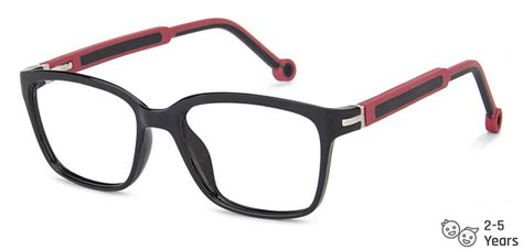 Buy Black Red Full Rim Rectangle Kids (2-5 yrs) Yoohee Owlers MJ-206 ...