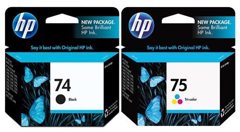 Genuine HP 74 and HP 75 Ink Cartridge - 2 Pack-1365472