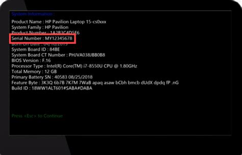 Image result for HP Computer Serial Number