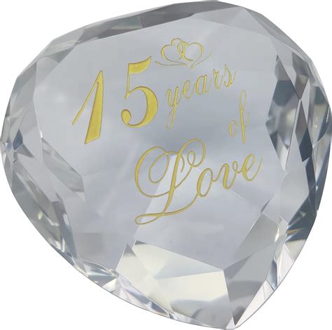 Amazon.com: 15th Anniversary Crystal Gifts for Husband Wife Boyfriend ...