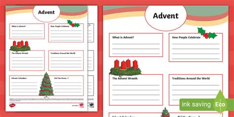 Advent Fact File Template (teacher made) - Twinkl