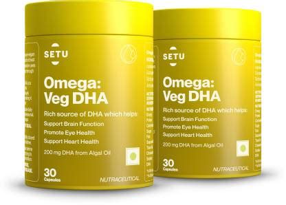 Setu VEG OMEGA-3 Pure Algae DHA, 60 Capsules Price in India - Buy Setu ...
