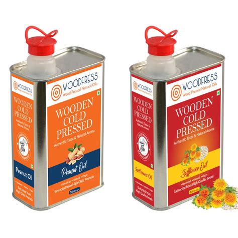 WOODFRESS Wood Cold Pressed Groundnut & Safflower Oils