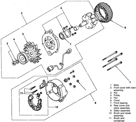 Image result for Alternator Exploded-View