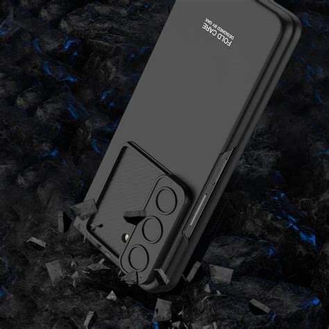 Galaxy Z Fold 5 Sliding Window Camera Protective Hard Shell Case - Bla ...