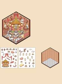 3pcs 3D Landscape Stickers, Pigs Diary Series, Capybara Handbook DIY ...