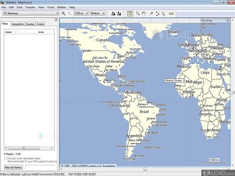 MapSource Windows 1.0 的图像结果