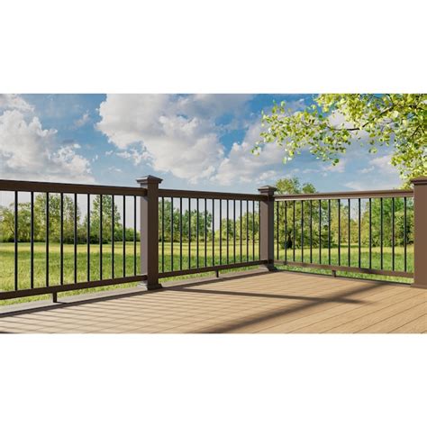 Fiberon Countryside 3.5-ft x 42-in Simply Brown PVC Deck Rail Kit in ...