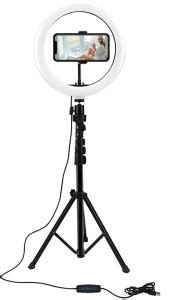 CartBug Led Selfie Ring Light 26 CM Tripod Stand 360 Rotation Ball Head ...